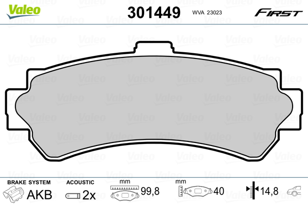 Valeo Remblokset 301449