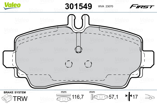 Valeo Remblokset 301549