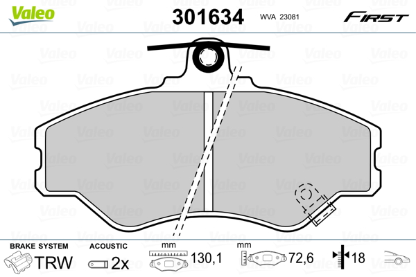 Valeo Remblokset 301634