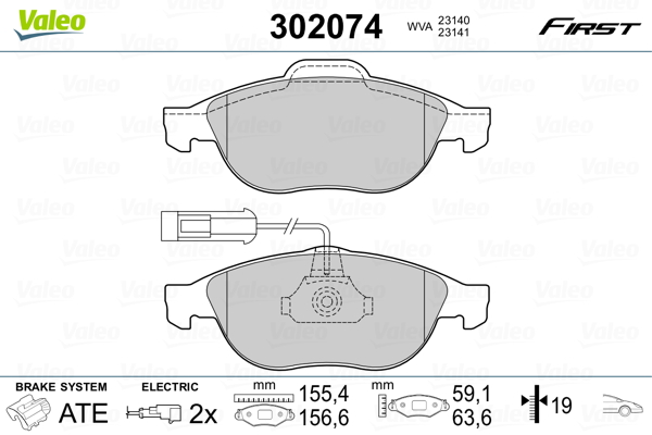 Valeo Remblokset 302074