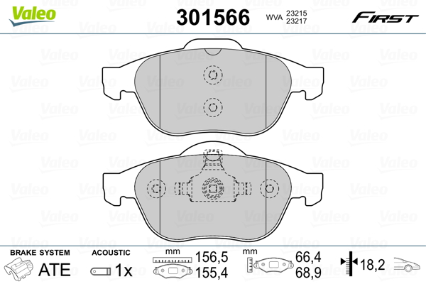 Valeo Remblokset 301566