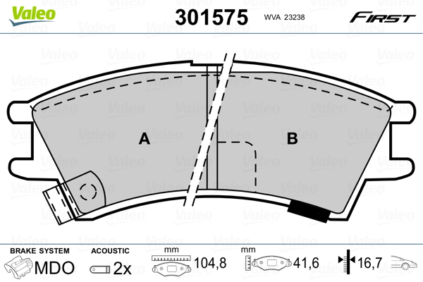 Valeo Remblokset 301575