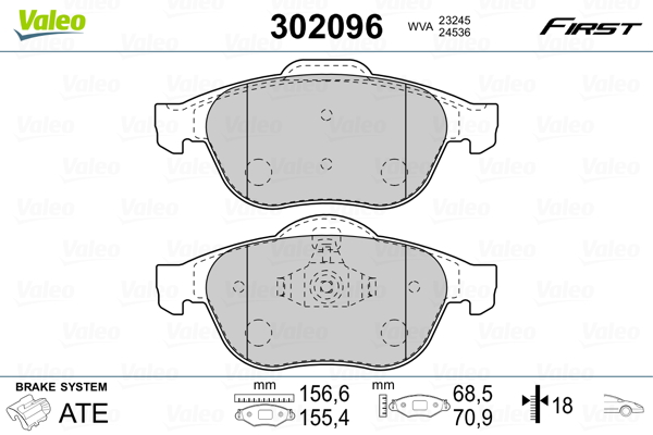 Valeo Remblokset 302096