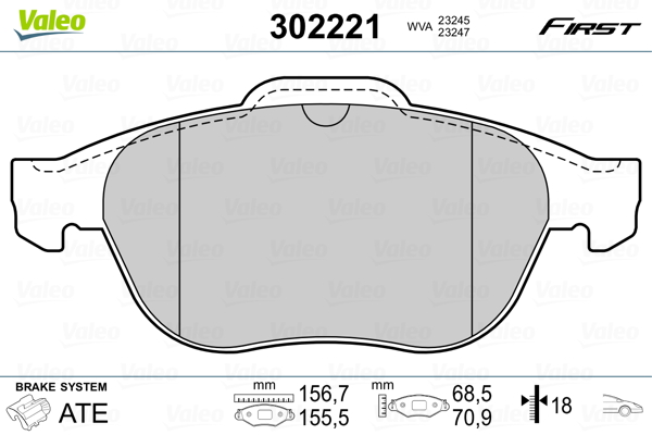 Valeo Remblokset 302221