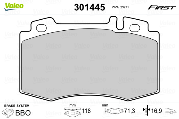 Valeo Remblokset 301445