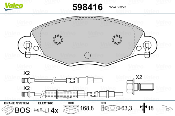 Valeo Remblokset 598416