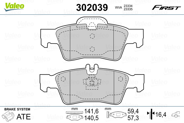 Valeo Remblokset 302039