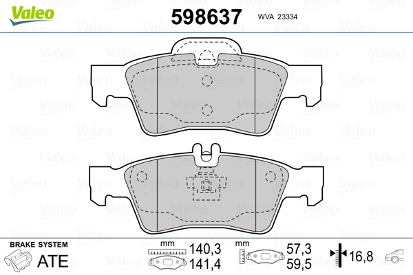 Valeo Remblokset 598637