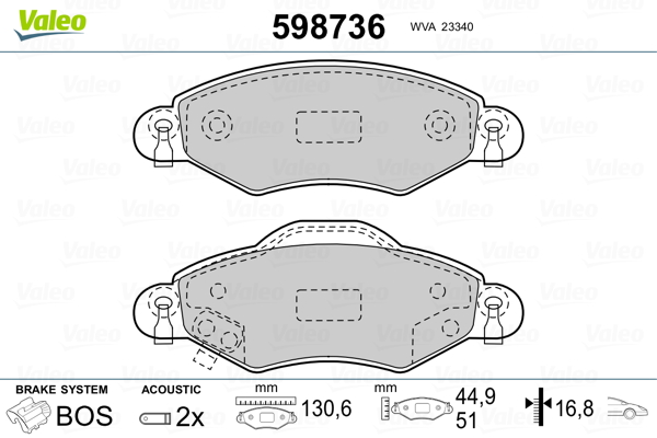 Valeo Remblokset 598736