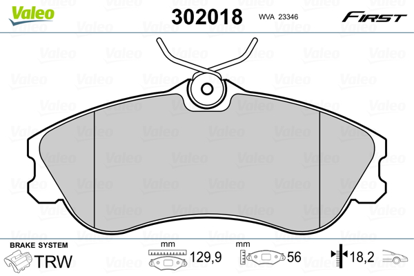 Valeo Remblokset 302018