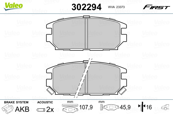 Valeo Remblokset 302294