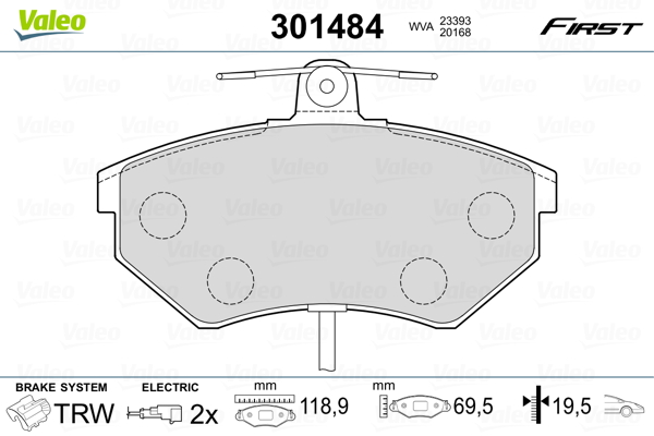 Valeo Remblokset 301484