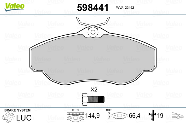 Valeo Remblokset 598441