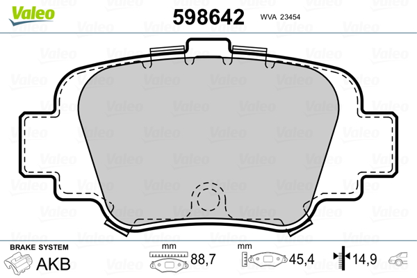 Valeo Remblokset 598642