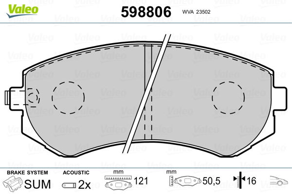 Valeo Remblokset 598806