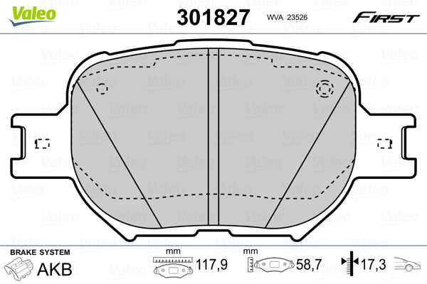 Valeo Remblokset 301827