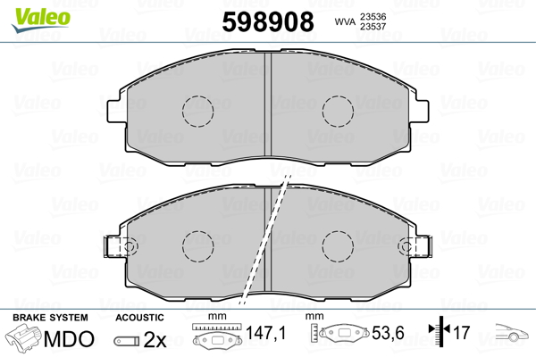 Valeo Remblokset 598908