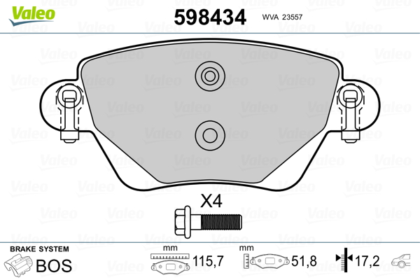 Valeo Remblokset 598434