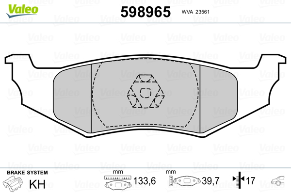 Valeo Remblokset 598965