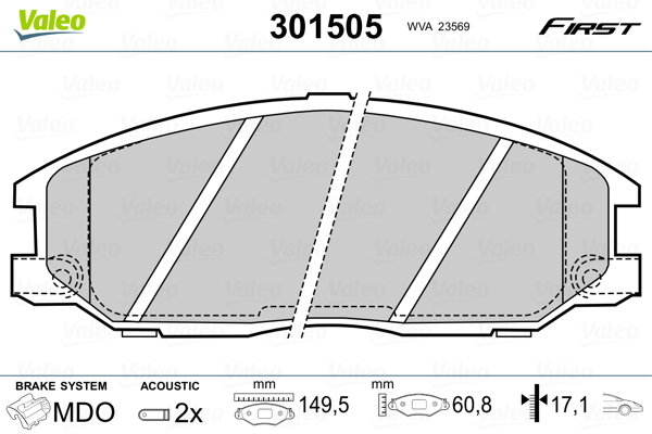 Valeo Remblokset 301505