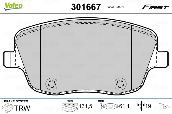 Valeo Remblokset 301667