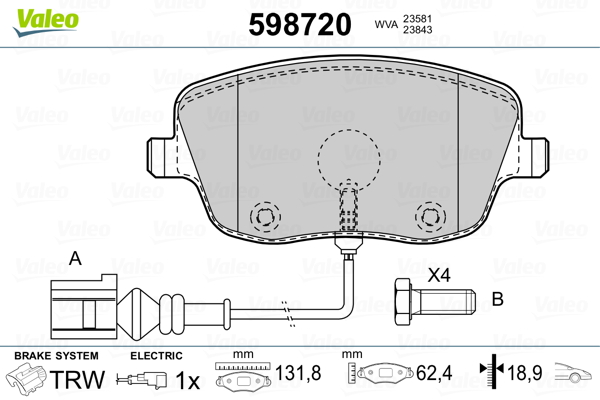 Valeo Remblokset 598720