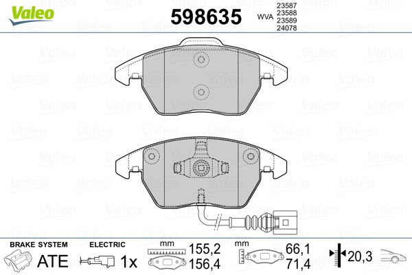 Valeo Remblokset 598635