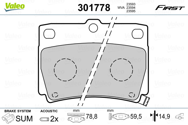 Valeo Remblokset 301778