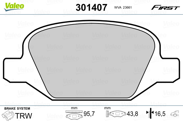 Valeo Remblokset 301407