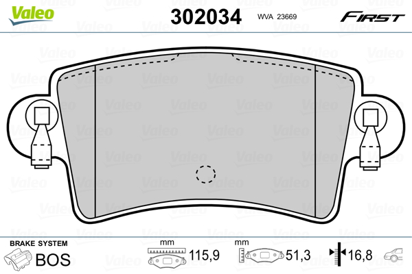 Valeo Remblokset 302034