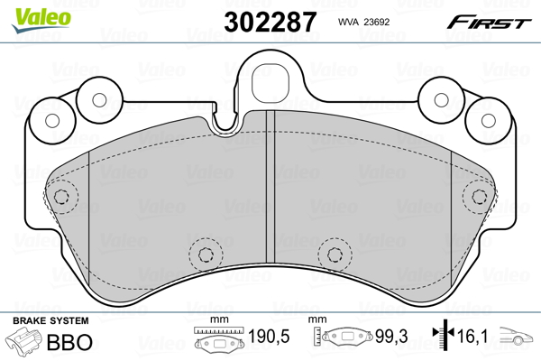 Valeo Remblokset 302287