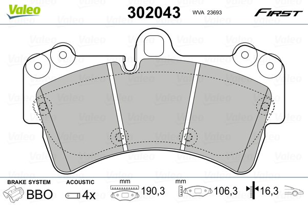 Valeo Remblokset 302043