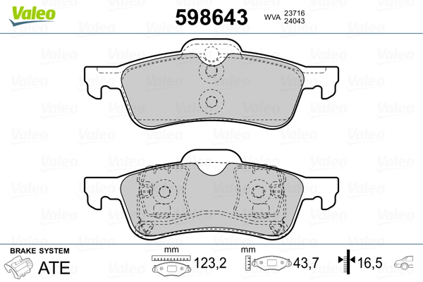 Valeo Remblokset 598643