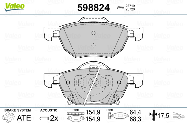 Valeo Remblokset 598824