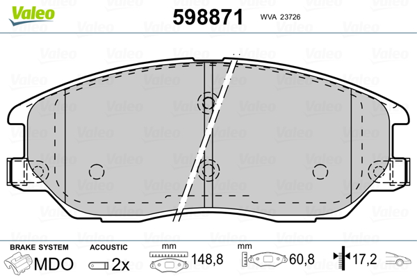 Valeo Remblokset 598871