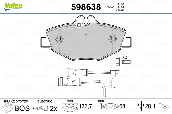 Valeo Remblokset 598638