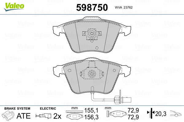 Valeo Remblokset 598750