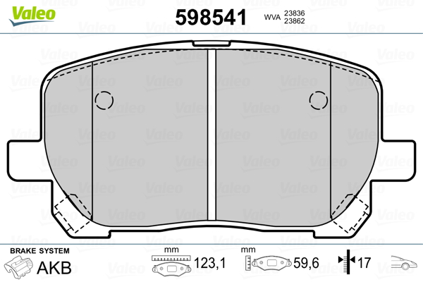 Valeo Remblokset 598541