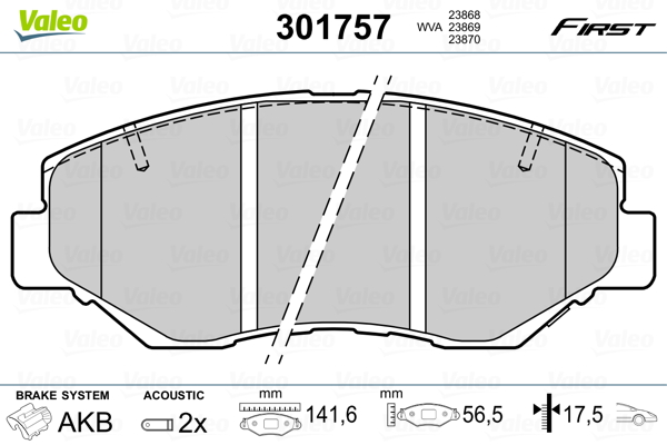 Valeo Remblokset 301757