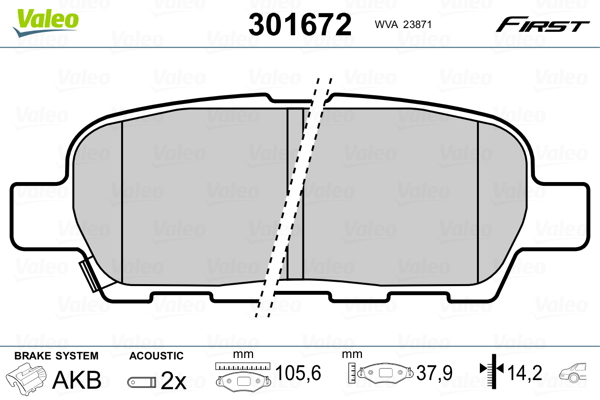 Valeo Remblokset 301672