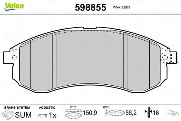 Valeo Remblokset 598855