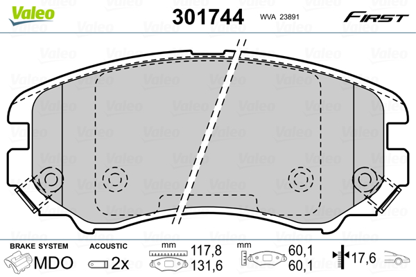 Valeo Remblokset 301744