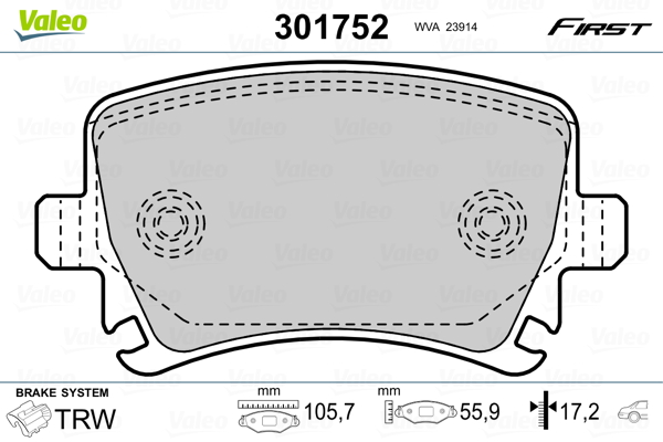 Valeo Remblokset 301752