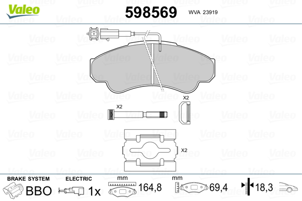 Valeo Remblokset 598569