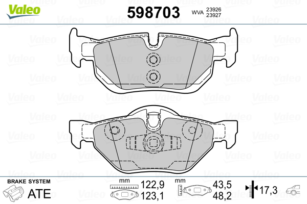 Valeo Remblokset 598703