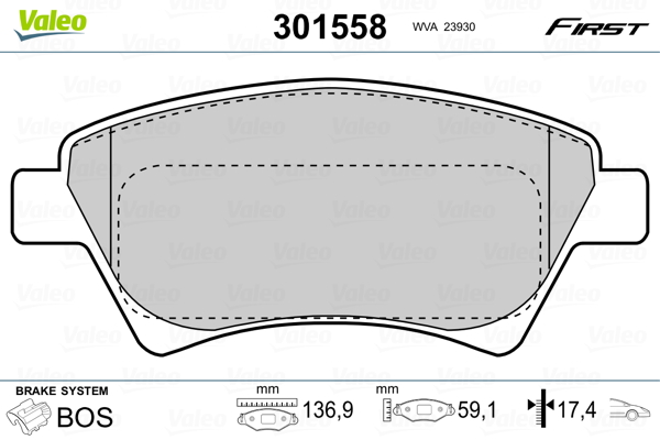 Valeo Remblokset 301558