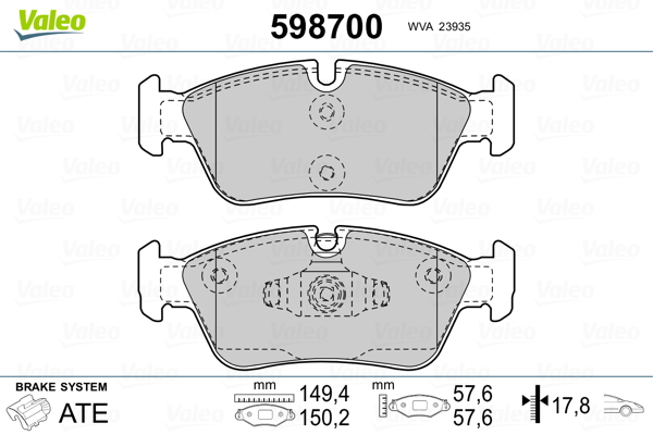 Valeo Remblokset 598700