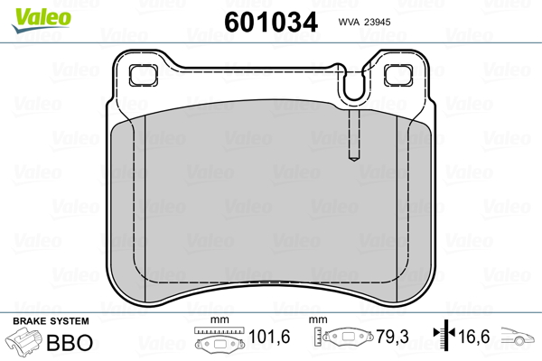 Valeo Remblokset 601034