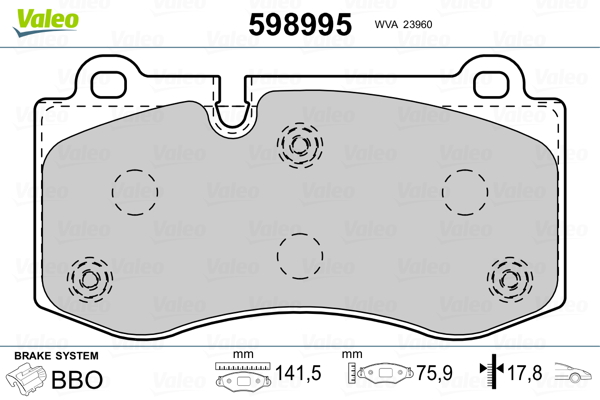 Valeo Remblokset 598995