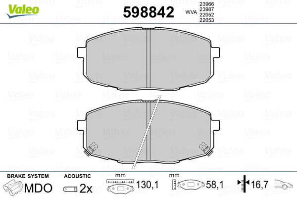 Valeo Remblokset 598842